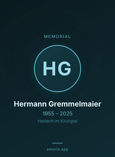 Memorial portrait of Hermann Gremmelmaier