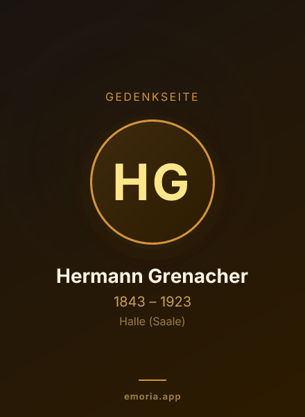 Gedenkportrait von Hermann Grenacher