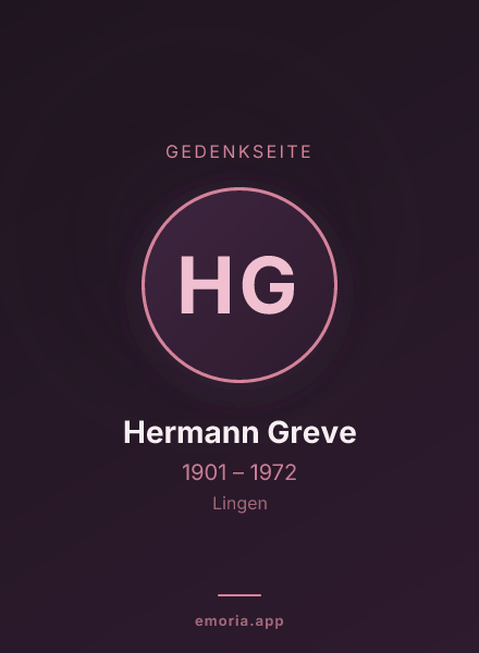 Gedenkportrait von Hermann Greve