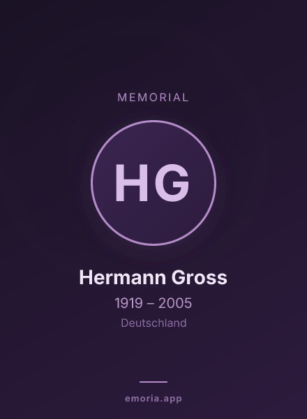Memorial portrait of Hermann Gross