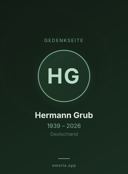 Gedenkportrait von Hermann Grub