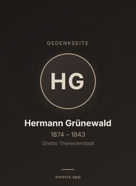 Gedenkportrait von Hermann Grünewald