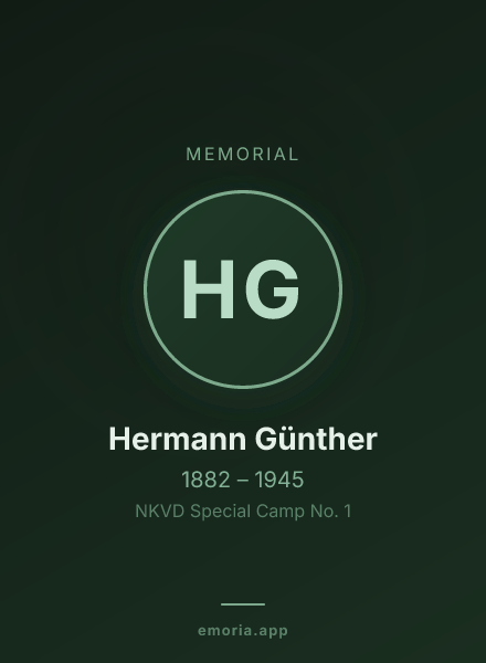Memorial portrait of Hermann Günther