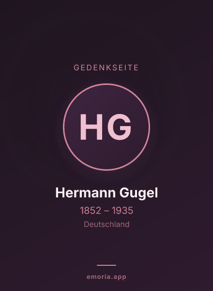 Gedenkportrait von Hermann Gugel