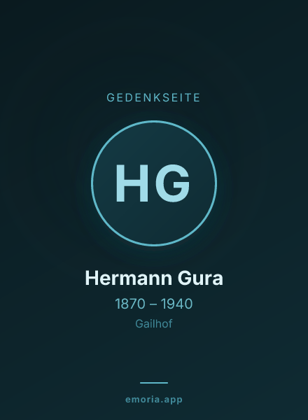 Gedenkportrait von Hermann Gura