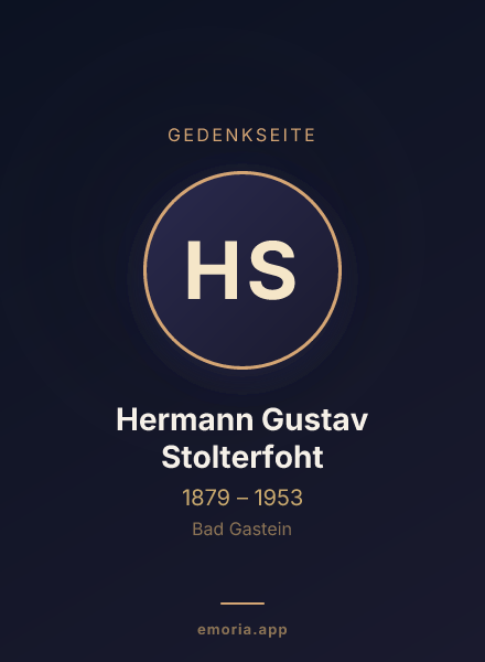 Gedenkportrait von Hermann Gustav Stolterfoht