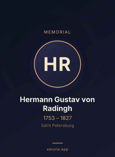 Memorial portrait of Hermann Gustav von Radingh
