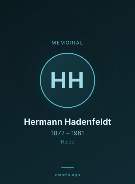 Memorial portrait of Hermann Hadenfeldt