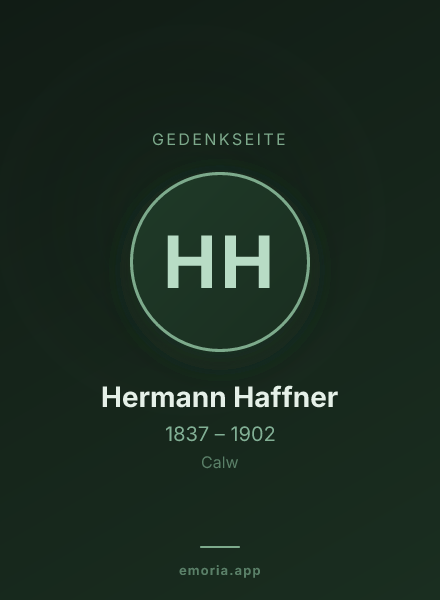 Gedenkportrait von Hermann Haffner