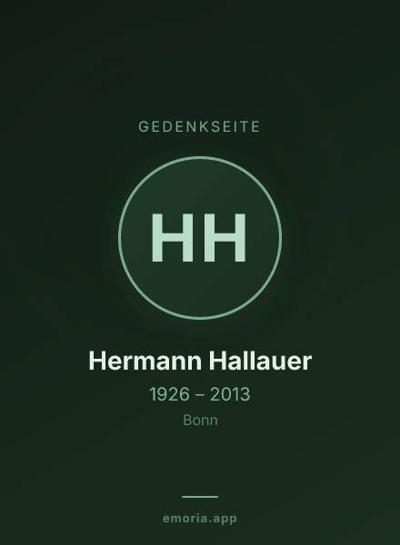 Gedenkportrait von Hermann Hallauer