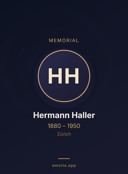 Memorial portrait of Hermann Haller