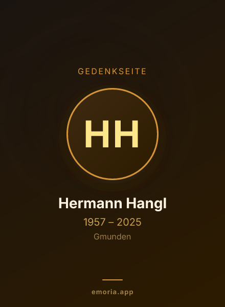 Gedenkportrait von Hermann Hangl
