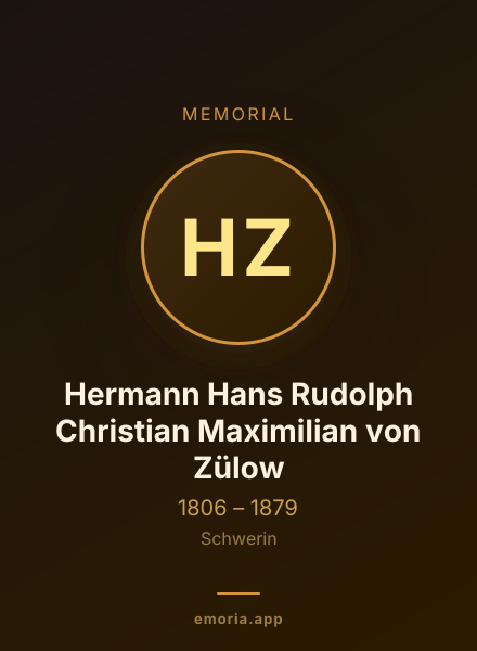 Memorial portrait of Hermann Hans Rudolph Christian Maximilian von Zülow