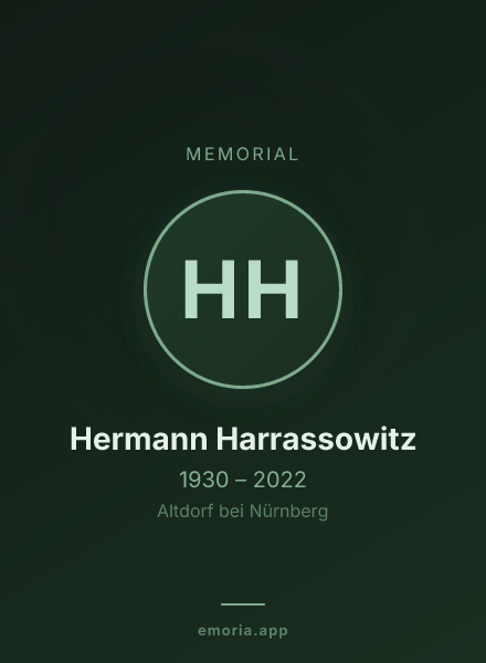 Memorial portrait of Hermann Harrassowitz