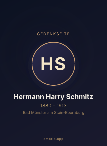 Gedenkportrait von Hermann Harry Schmitz