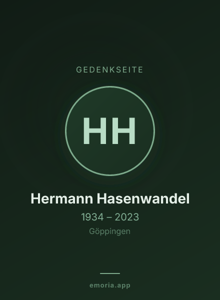 Gedenkportrait von Hermann Hasenwandel