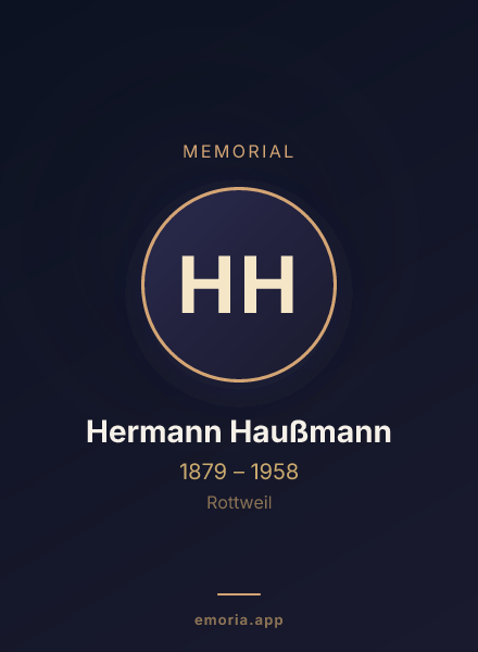 Memorial portrait of Hermann Haußmann