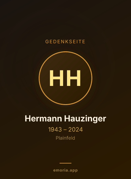 Gedenkportrait von Hermann Hauzinger