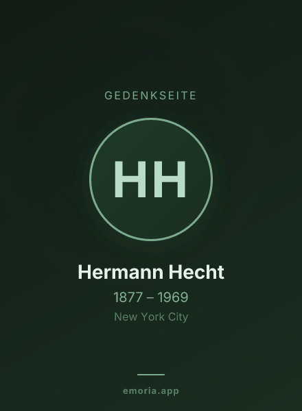 Gedenkportrait von Hermann Hecht