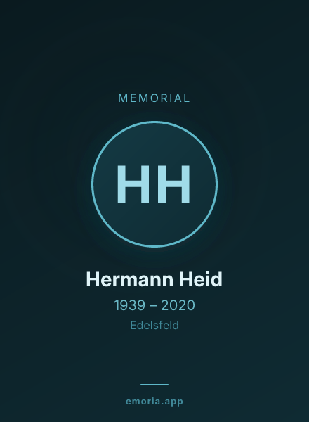 Memorial portrait of Hermann Heid