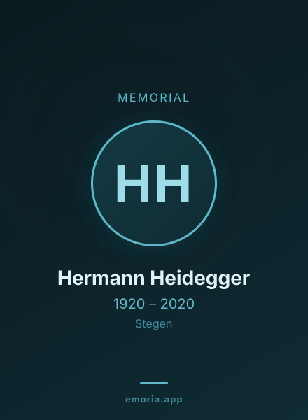 Memorial portrait of Hermann Heidegger