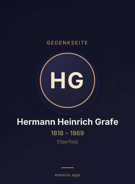Gedenkportrait von Hermann Heinrich Grafe