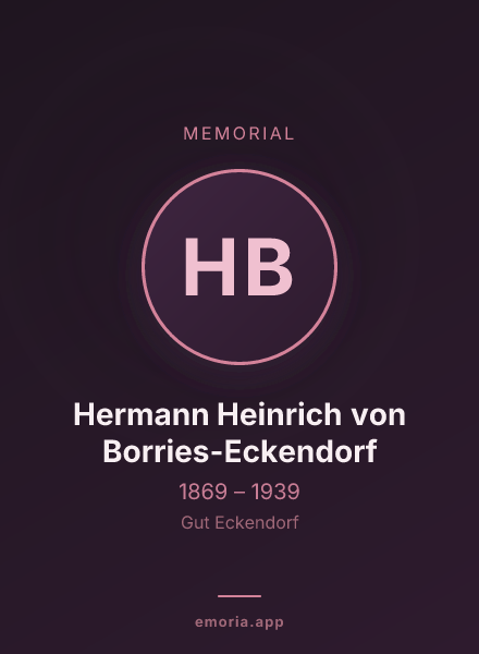 Memorial portrait of Hermann Heinrich von Borries-Eckendorf