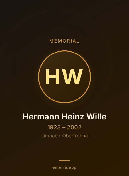 Memorial portrait of Hermann Heinz Wille