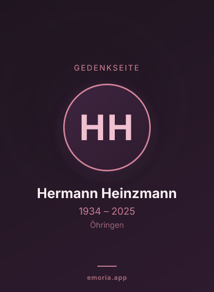 Gedenkportrait von Hermann Heinzmann