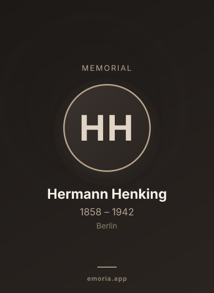 Memorial portrait of Hermann Henking
