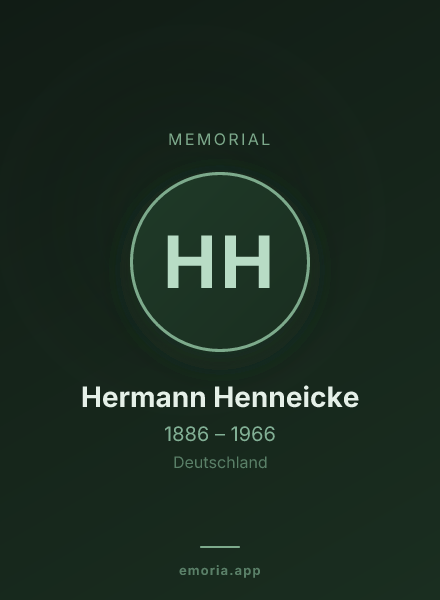 Memorial portrait of Hermann Henneicke