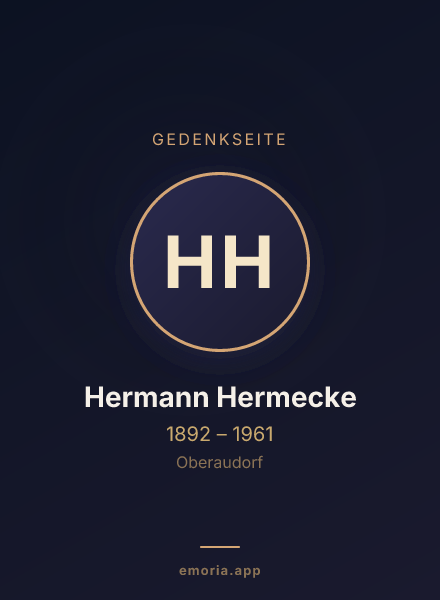 Gedenkportrait von Hermann Hermecke