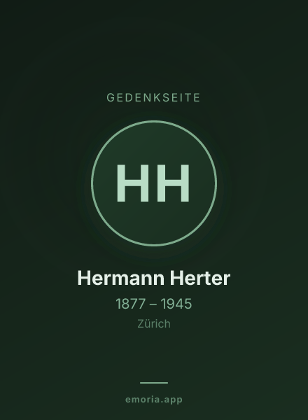 Gedenkportrait von Hermann Herter