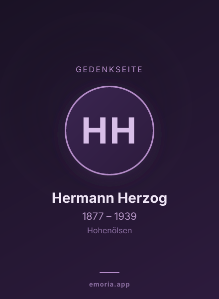 Gedenkportrait von Hermann Herzog