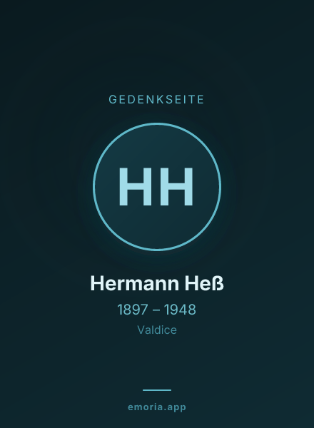Gedenkportrait von Hermann Heß