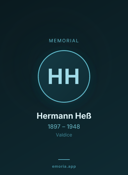 Memorial portrait of Hermann Heß