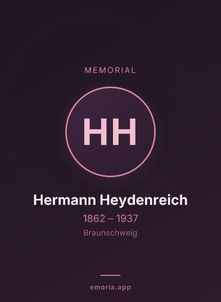 Memorial portrait of Hermann Heydenreich