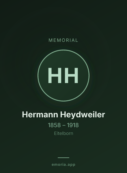 Memorial portrait of Hermann Heydweiler