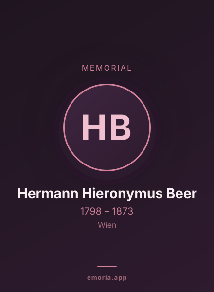 Memorial portrait of Hermann Hieronymus Beer