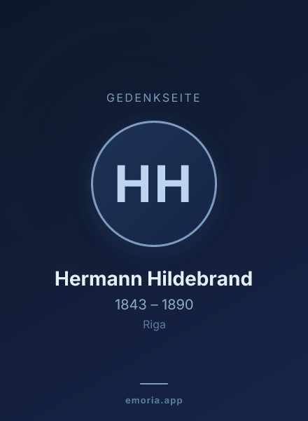 Gedenkportrait von Hermann Hildebrand