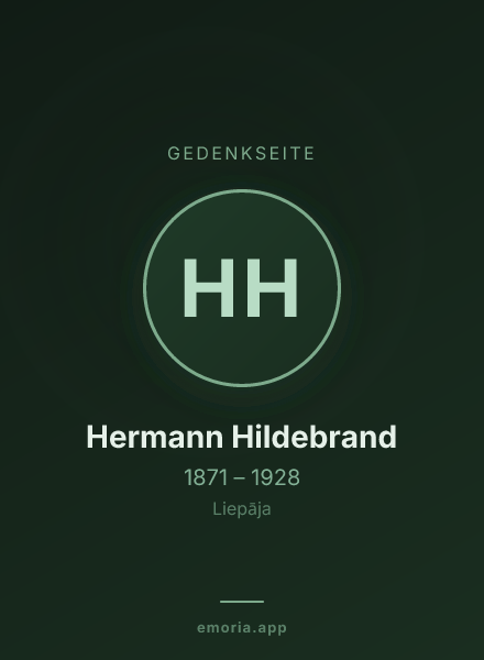 Gedenkportrait von Hermann Hildebrand