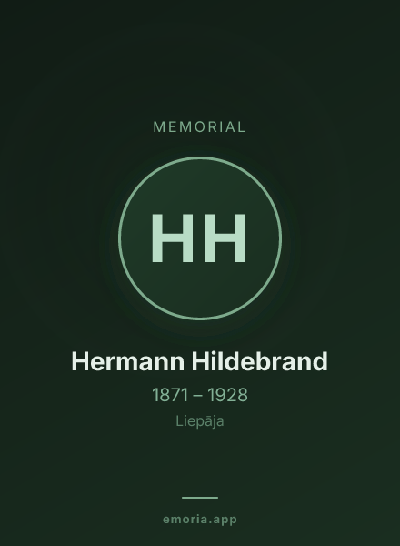 Memorial portrait of Hermann Hildebrand