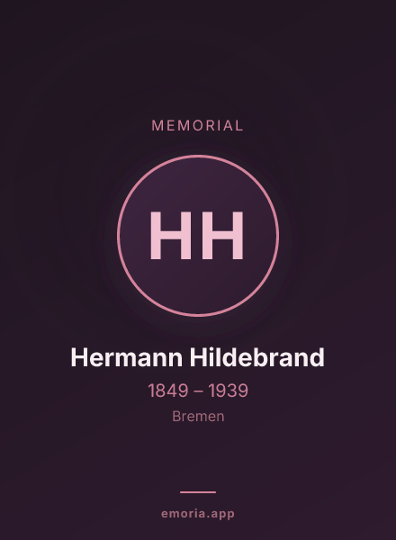 Memorial portrait of Hermann Hildebrand