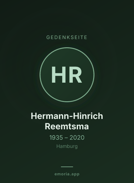 Gedenkportrait von Hermann-Hinrich Reemtsma