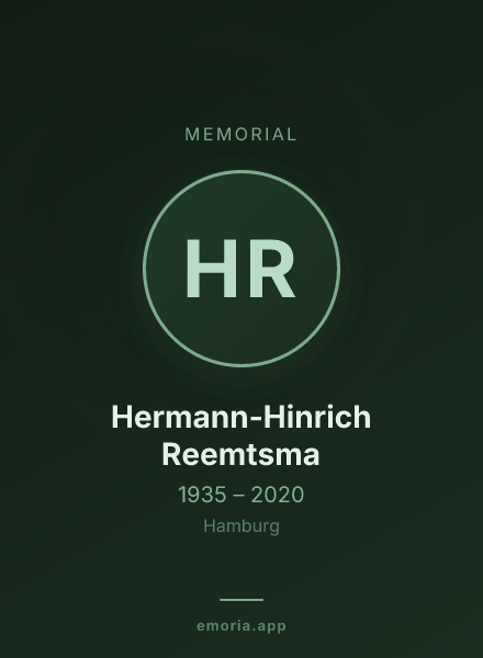 Memorial portrait of Hermann-Hinrich Reemtsma