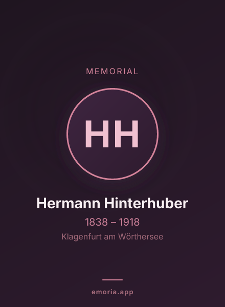 Memorial portrait of Hermann Hinterhuber