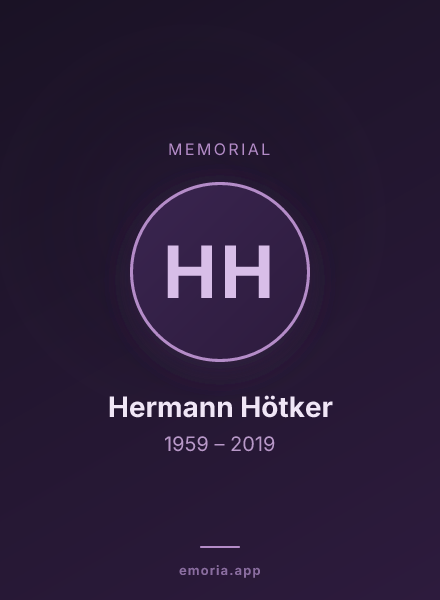 Memorial portrait of Hermann Hötker