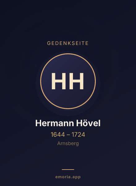 Gedenkportrait von Hermann Hövel