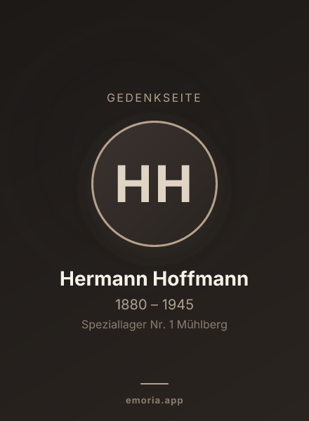 Gedenkportrait von Hermann Hoffmann