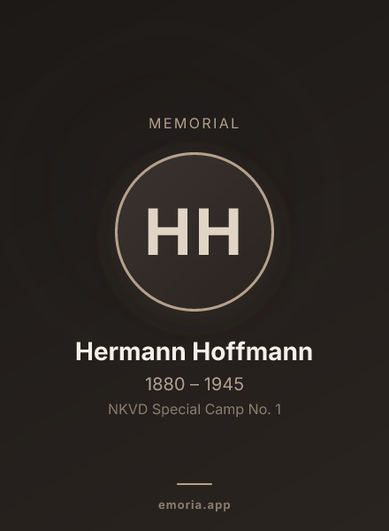 Memorial portrait of Hermann Hoffmann